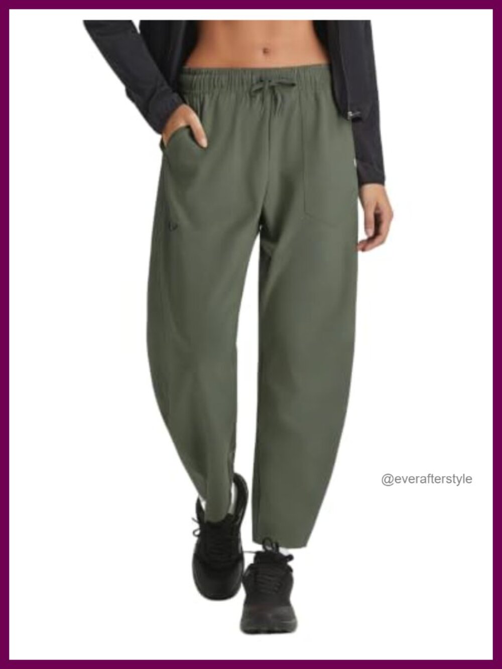 Baleaf Barrel Hiking Pants Water Resistant Lightweight Pull On